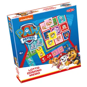 TACTIC Настольная игра PAW Patrol 3-in-1 Мемо, Лото, Домино Подбор для детей от 4 лет