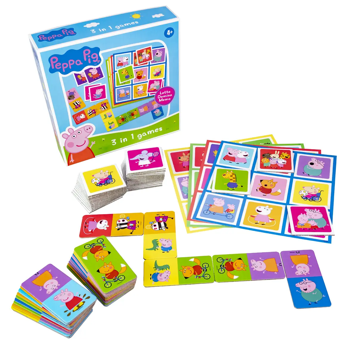 Настольная игра Tactic Peppa Pig 3 в 1 Лото Домино Мемо Photo 4