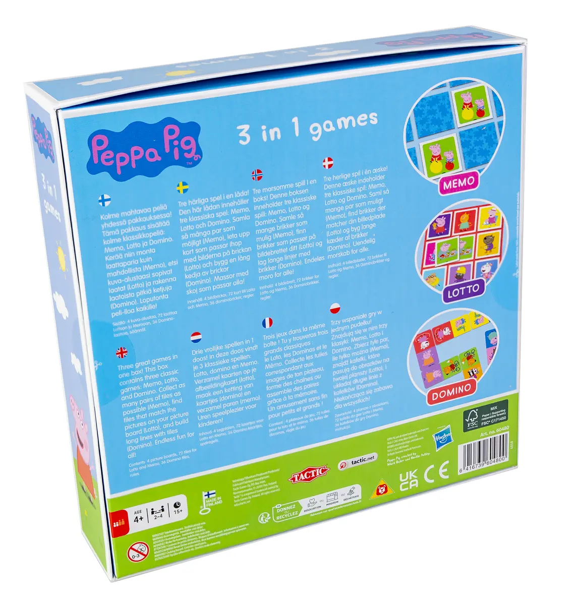 Tactic Peppa Pig 3 in 1 Board Game Photo 3