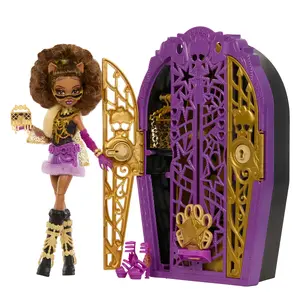 Monster High Skulltimate Secrets Hauntlywood Mysteries Lele Klodīna Vulfa ar 19+ pārsteigumiem, no 4 gadiem, daudzkrāsaina