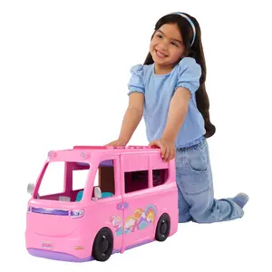 Кукольный кемпер Barbie Dream Camper HRJ78 С крышей BBQ гриль 60+ аксессуаров