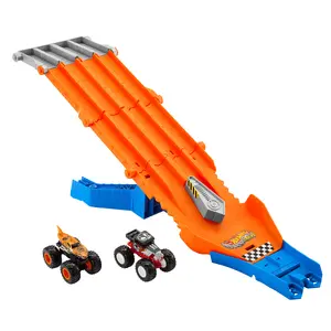 Monster truck & track set Hot Wheels Sharks vs. Dinos 2 trucks