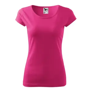 T-krekls MALFINI Pure 122 sieviešu magenta īsām piedurknēm