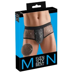 Мужские трусы Svenjoyment 21204701701, размер S, чёрные, 90% полиэстер/10% спандекс, блестящая передняя часть, пояс в ткани