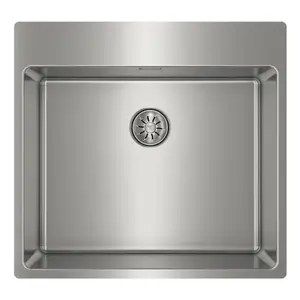 Встраиваемая (Undermount) мойка Teka 115000082 Прямоугольная нержавеющая сталь 510×540 мм, радиус R15, SilentSmart