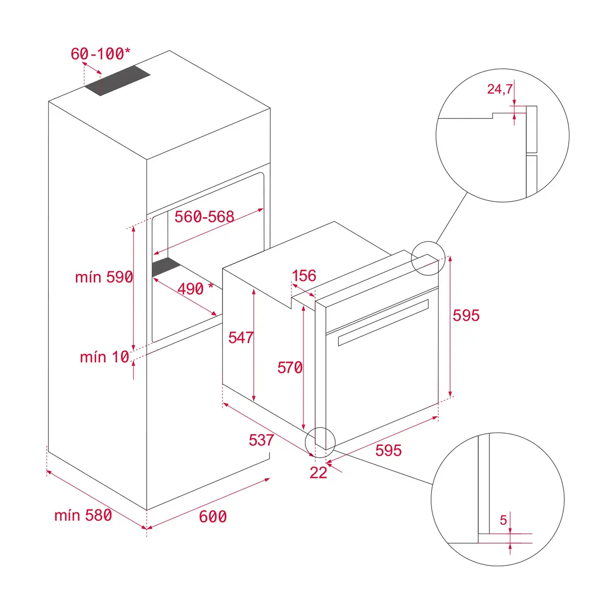 Встраиваемая духовка TEKA Neo HSB6450WH Photo 3