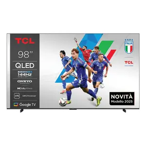 TCL 98" QLED 4K Smart TV P89K — 249 см, Google TV, 120 Гц (144 Гц макс.), 3840×2160, 40 Вт 2.1 аудио, HDMI 2.1, Wi‑Fi 5