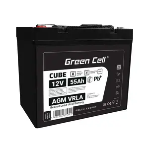 Green Cell AGM12V55AH-J UPS akumulators Slēgtā svina skābes 12V 55Ah