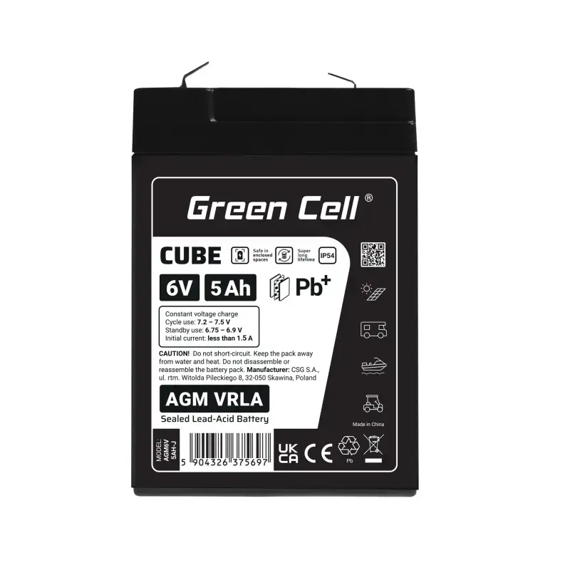 Батарея UPS Green Cell AGM6V5AH-J Photo 4