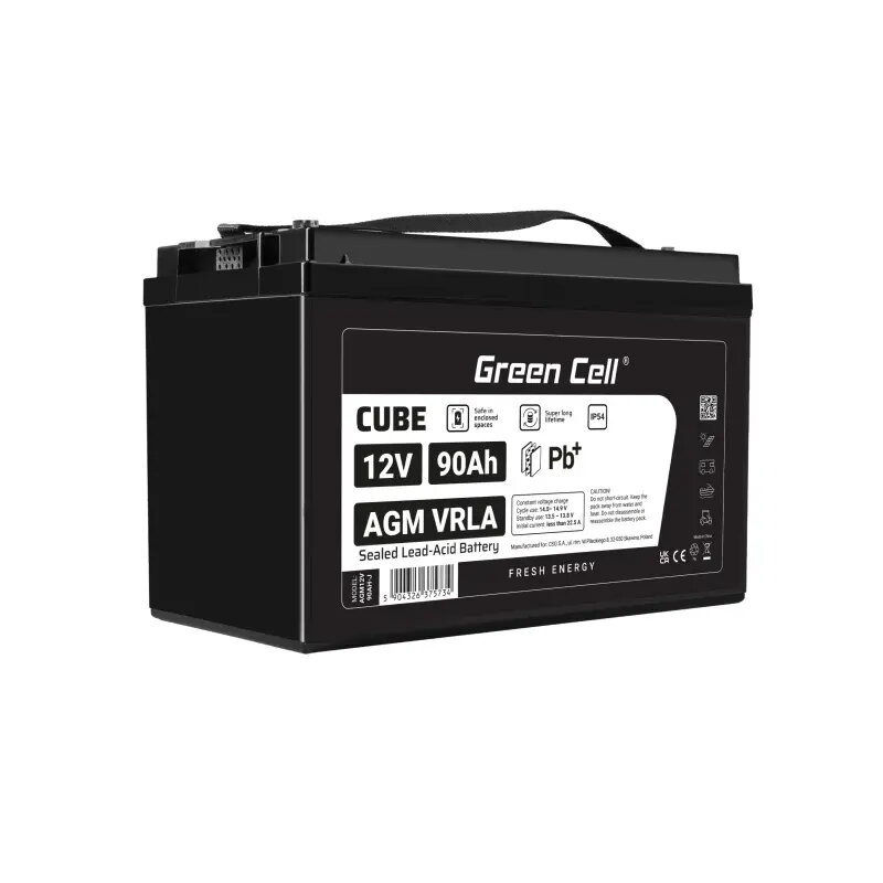 Green Cell AGM12V90AH-J UPS akumulators svina