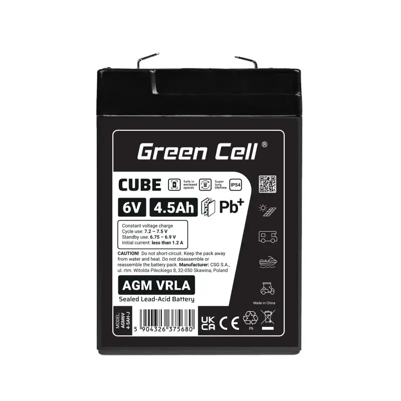 Батарея UPS Green Cell AGM6V4-5AH-J Photo 4