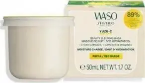 Ночная маска для сна Shiseido WASO Yuzu-C Refill — увлажняющая и осветляющая ночная маска, 50 мл