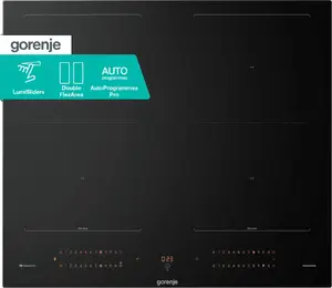 Gorenje GI6443BSCWF zonas indukcijas plīts virsma ar 4 gatavošanas zonām, stikla keramikas virsmu, skārienjutīgu vadību, iebūvējama, melna, 7360 W