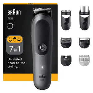 Триммер Braun AIO5520 Черный Серый 0.5мм до 2.1см 120мин