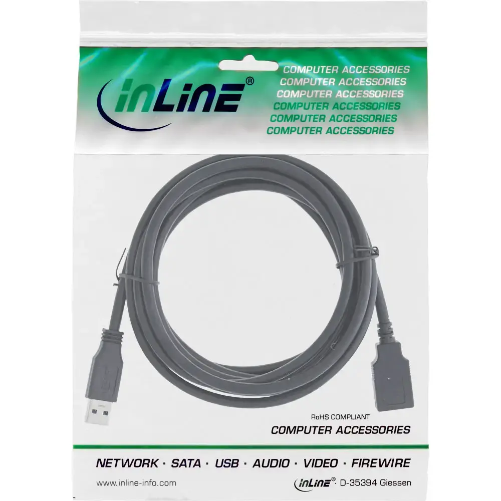InLine USB 3.2 Gen.1 Кабель Type A male / Type B female Photo 2