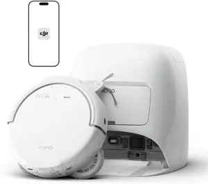 Robot vacuum and mop DJI ROMO S (Water Tank Version) — White, 4.4 kg, 0.26 L dust, 4 L clean / 3.2 L dirty water tanks, 5000 mAh