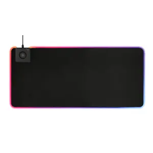 Deltaco Gaming mouse pad GAM-092 — RGB with wireless charger, neoprene surface, monochromatic black, no wrist rest, 0.85 kg