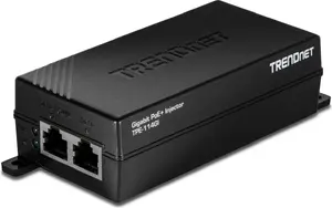 PoE injector TRENDnet TPE-114GI Gigabit 802.3at 30W for single-device power over Ethernet