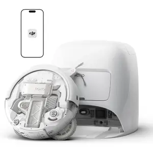 Robot vacuum and mop DJI ROMO A (Water Tank Version) — White, 0.26 L dust, 4 L clean tank, 3.2 L dirty tank, 5000 mAh battery
