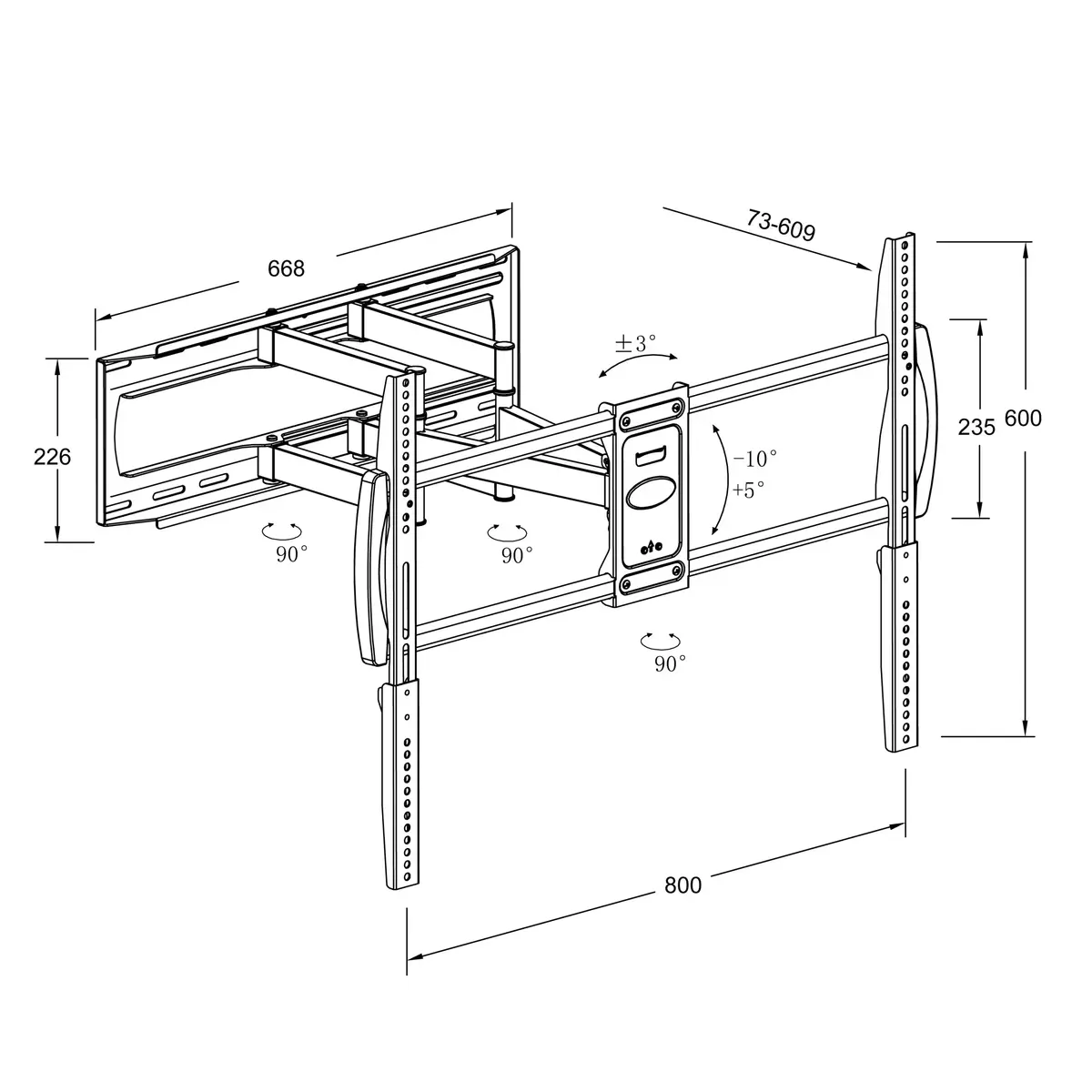 Wall TV mount MONTIS DENALI MT162 37"–105" Photo 6