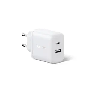 UGREEN сетевой зарядный адаптер для Power Bank белый быстрый заряд USB Type-C 20W 1xUSB-C 1xUSB-A 2 устройства