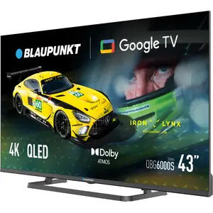 Television BLAUPUNKT 43QBG6000S 43" QLED Smart TV with Google TV, Black, Energy Class G