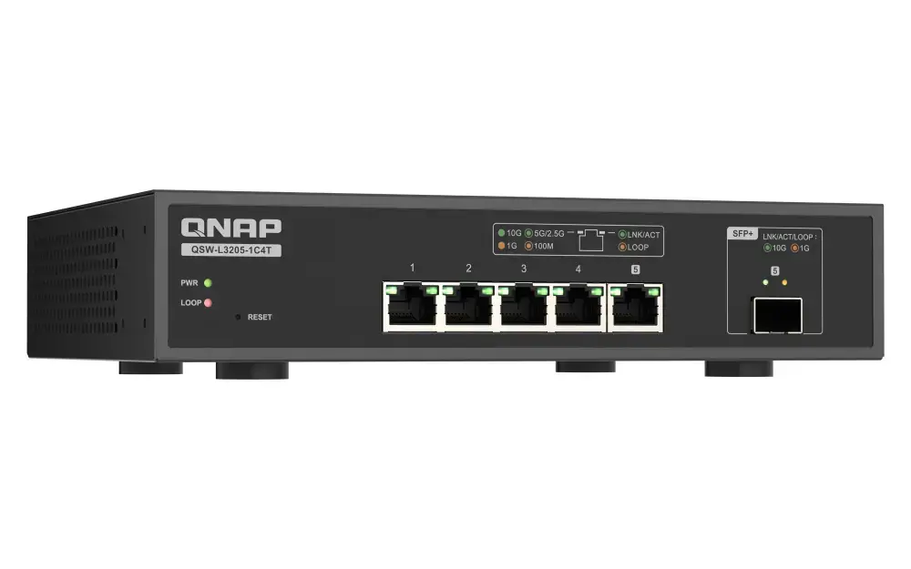 QNAP QSW-L3205-1C4T управляемый 10G настольный коммутатор Photo 4