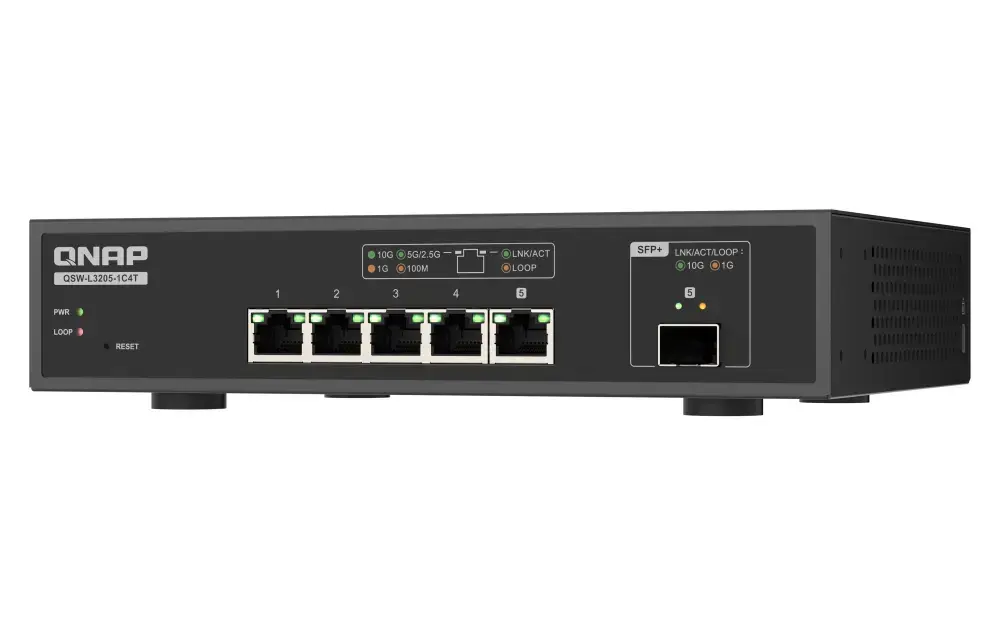 QNAP QSW-L3205-1C4T управляемый 10G настольный коммутатор Photo 6