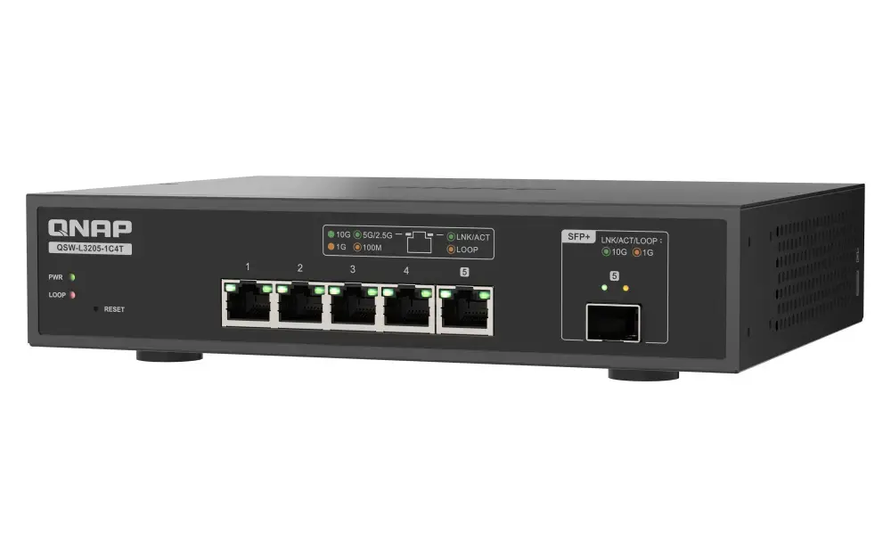 QNAP QSW-L3205-1C4T управляемый 10G настольный коммутатор Photo 9