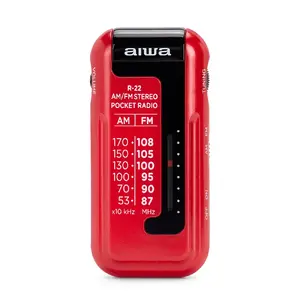 Personal Radio Aiwa R-22RD Analog Tuner AM FM Red