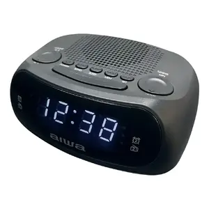 Радио будильник AIWA CR-09J Black — настенный/настольный будильник с FM-радио и цифровым дисплеем