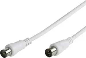 Vivanco VVAN150MFW 15 m coaxial cable white with coaxial connectors for antenna connection