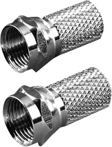 Vivanco VVSATADAPTF65MM2P F-veida Koaksiālais savienotājs 6.5 mm Sudraba 2 gab