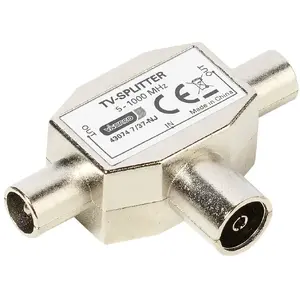 Antenna cable splitter Vivanco VVANSHILD2M1F 2-way coaxial signal distribution