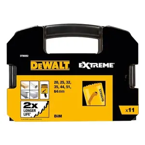 Set DeWALT DT90352-QZ drill hole saw 7 pc(s) for Metal Plastic Wood