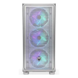 PC Midi Tower case ENDORFY ARX 500 ARGB White — tempered glass, supports ATX/Micro-ATX/Mini-ITX, 3x140mm front + 1x140mm rear, 1×3.5" + 6×2.5" bays