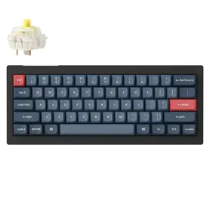 Механическая клавиатура Keychron V4 MAX с переключателями Gateron Jupiter Banana, чёрная, раскладка US