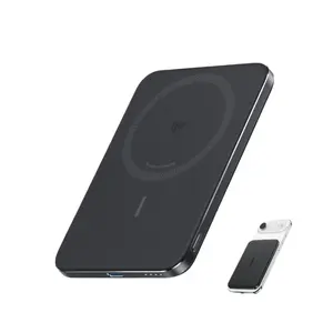 Anker A1665 5000 мАч Беспроводной внешний аккумулятор Черный USB Type-C Быстрая зарядка Qi2 Магнитный