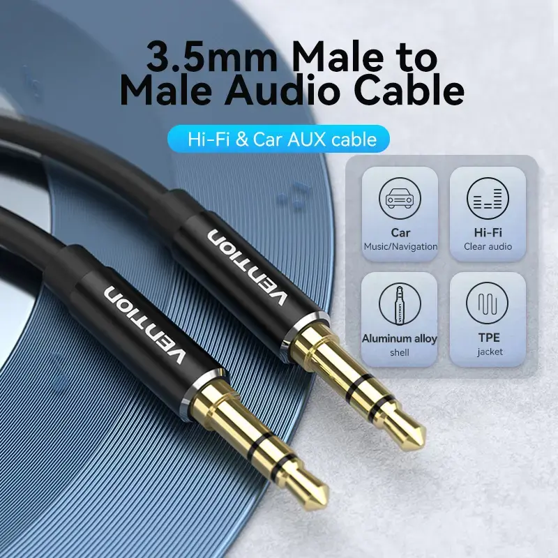 Vention 3.5mm Vīriešu uz Vīrieti Audio Kabelis Photo 2