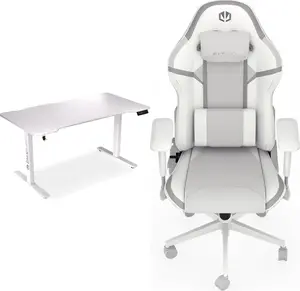 Электрический стол ENDORFY Atlas L White с чехлом для кресла Scrim OWH White 150x78 см