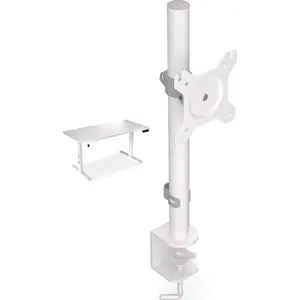 Электрический письменный стол ENDORFY Atlas L White с кронштейном для монитора Atlas Single Onyx White 150x78 см
