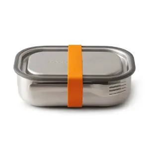 Lunch container black+blum BAM-SS-L003 Silicone Stainless steel Orange 150x200x65mm