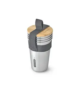 Steel Cups Set (4) black blum OL-CUP001 — stainless steel drinking cups, reusable