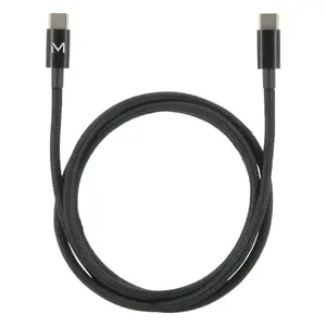 USB kabelis Mobilis 001389 USB 2.0 1m USB C melns