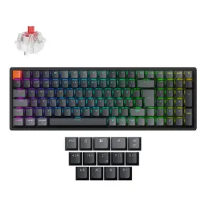 Keychron K4 QMK Keyboard Universal USB RF Wireless Bluetooth Black 96%