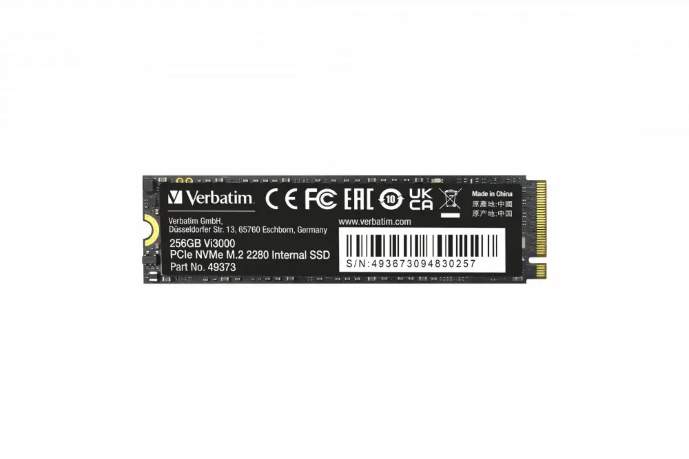 VERBATIM Vi3000 PCIe NVMe M.2 256 ГБ SSD Photo 4