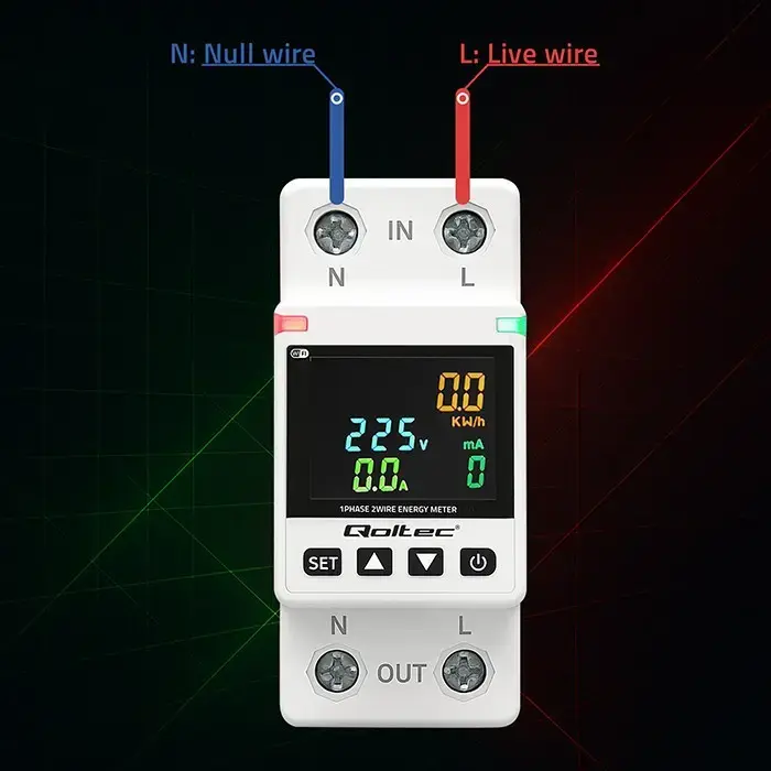 Vienfāzes skaitītājs QOLTEC 50981 230V 50Hz Photo 12
