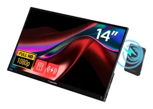 Verbatim portatīvais skārienjutīgais monitors Portable Touchscreen Monitor Light 14 collas Full HD 1080p LED TFT-LCD AMD FreeSync iebūvēti skaļruņi akumulators USB Type-C melns