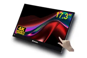 Verbatim Portatīvais skārienjūtīgais monitors Ultra HD 4K 17.3 collas LCD 3840 x 2160 pikseļi AMD FreeSync melns