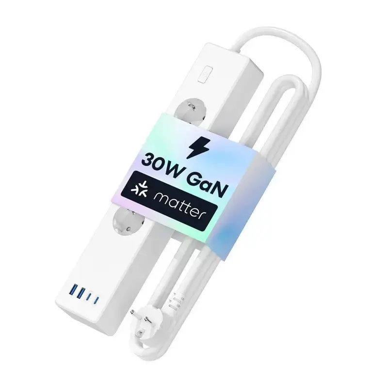 Meross MSP844 pagarinātājs — 4 kontaktligzdas, 2 USB‑A, 2 USB‑C Photo 2